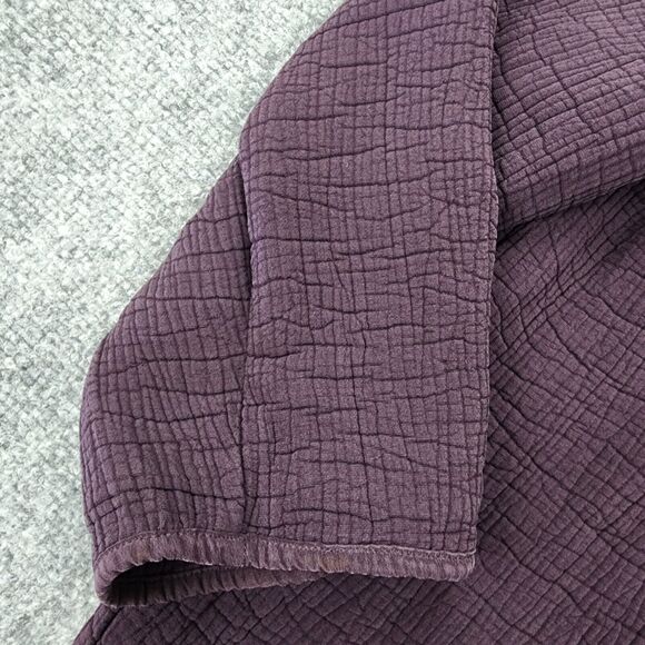 Eileen Fisher Jacket Womens Small Purple Textured Silk Rayon Blend Open Front - Picture 9 of 16